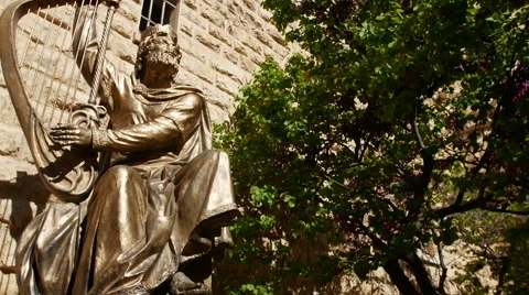 King David monument. 스톡 동영상 59830437