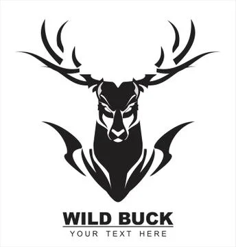 King of deer.  Elegant Staring Black Buck Stock Illustration