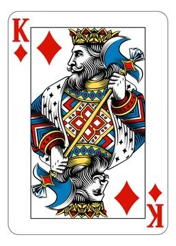 King of Diamonds Design from Deck of Playing Cards Stock Illustration