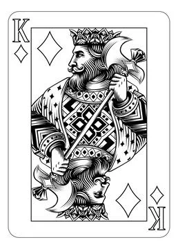 King of Diamonds Design from Deck of Playing Cards イラスト素材