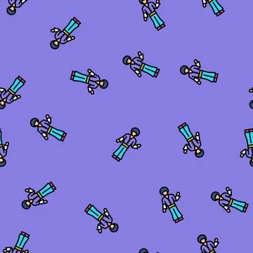 King disco party vector seamless pattern Stock Illustration