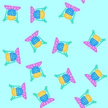 King disco party vector seamless pattern Stock Illustration