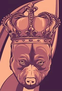 King Dog vector illustration on white background Stock-Illustration