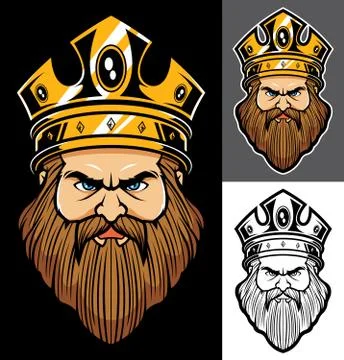 King Face Mascot Stockillustratie
