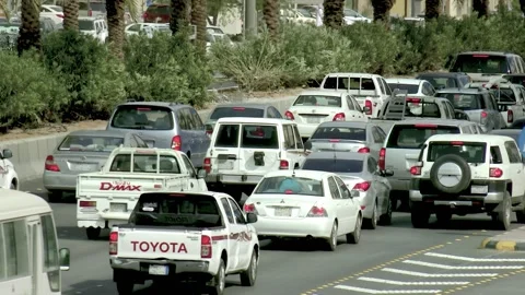 King Fahd Road Car Queue 動画素材 346197778