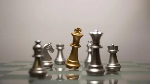 King Falling Chess board Surrender Stock Photos