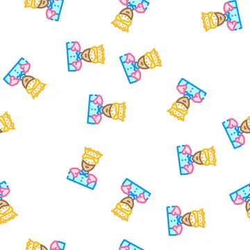 King fantasy character vector seamless pattern Stock Illustration