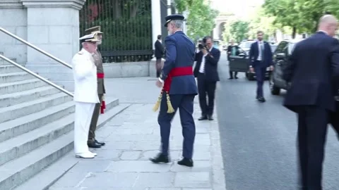 King Felipe VI closes Armed Forces General Staff course, Madrid, ES - 25 Jun 202 스톡 동영상 337657991