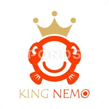 King fish abstract logo icon Stock Illustration