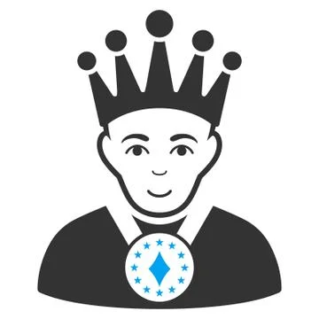 King Flat Icon Stock Illustration