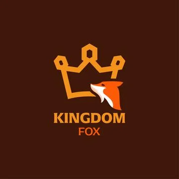 King Fox Logo Stock Illustration