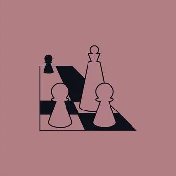 King in front. Vector composition in flat style Stock Illustration