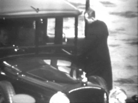 King George and Queen Mary watch the Army soccer finals in Aldershot, England, Stock Footage