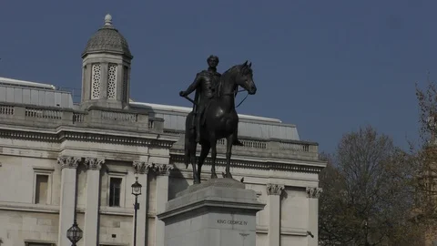 King George IV statue 스톡 동영상 105805627
