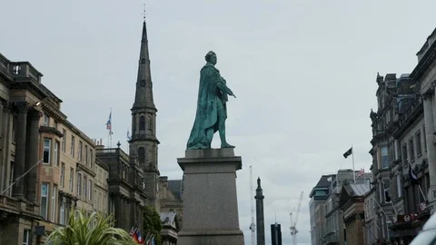 King George Statue Edinburgh Stock-Footage 115424000