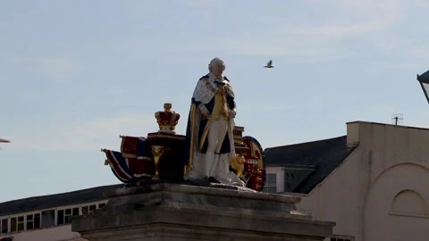 King george the third statue front Vídeo Stock 137266166