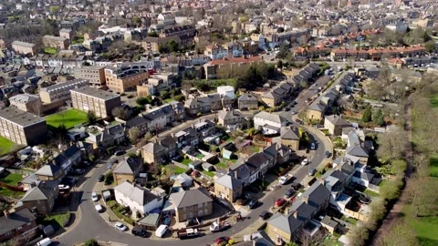 King George's Park and Southfields area, Wandsworth Stock Footage 200599997