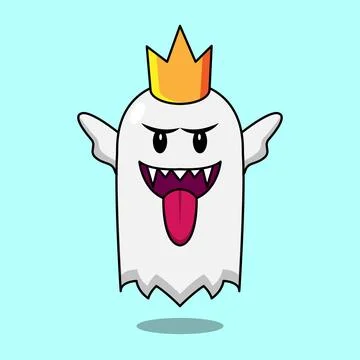 King Ghost Game Monster Stock Illustration