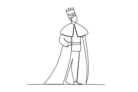 A king glanced to the side Stock Illustration