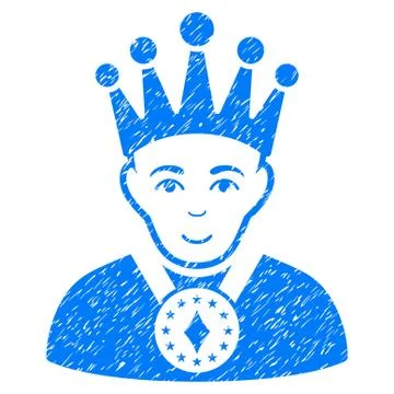 King Grainy Texture Icon Stock Illustration