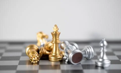 King is the great than another one left in the board. Stock Photos