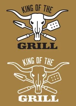 King of the Grill barbecue vector image. Stock Illustration