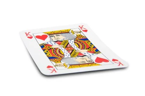 King of hearts with clipping path Stock Photos
