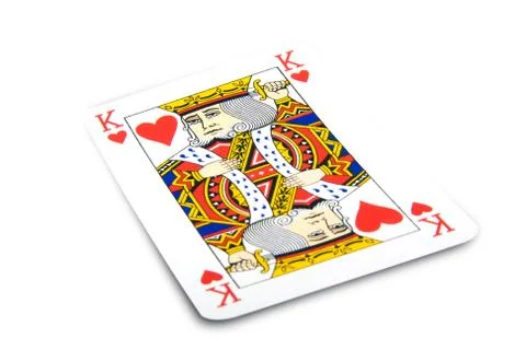 King of hearts with clipping path Stock Photos