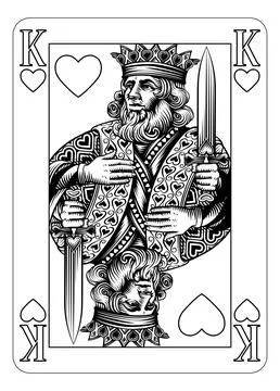 King of Hearts Design from Deck of Playing Cards Stock Illustration