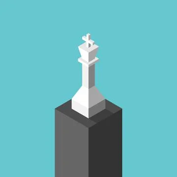 King on high pedestal Stock Illustration