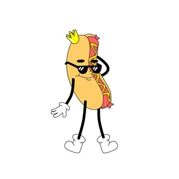 The king of hot dog Stock Illustration