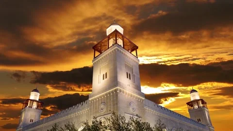 King Hussein Bin Talal mosque in Amman, ... | Stock Video | Pond5