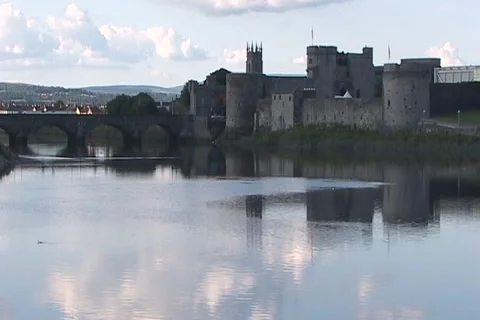 King John's Castle WS-TL Stock Footage 1069729