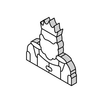 King kingdom isometric icon vector illustration Ilustración de archivo