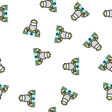 King kingdom vector seamless pattern Stock-Illustration