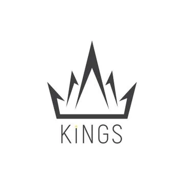 King logo, crown emblem. Stock Illustration