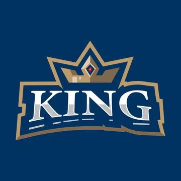 King Logo with Crown Stock Illustration