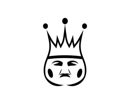King logo simple icon template Stock-Illustration