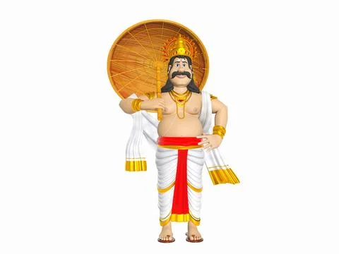 King Mahabali Stock Illustration