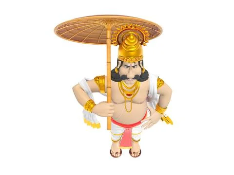 King Mahabali Stock Illustration