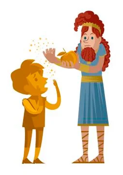 King midas gold touch Stock-Illustration