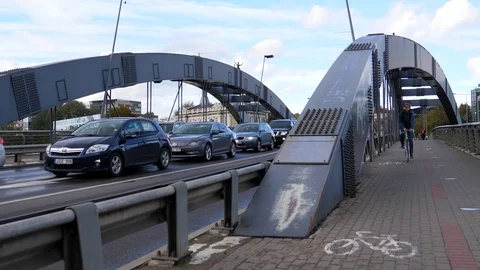 King Mindaugas bridge in Vilnius 動画素材 122225825