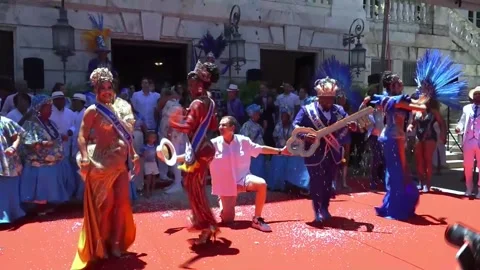 King Momo opens Rio de Janeiro Carnival, BRASIL, BR - 13 Feb 2026 Stock Footage 328861649