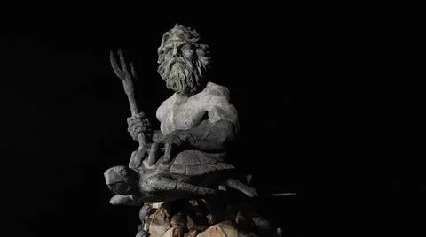 King Neptune Statue in Virginia Beach Stock Photos