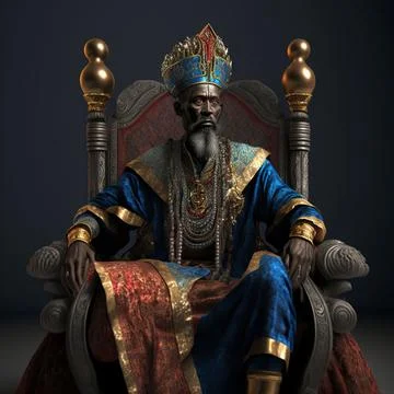 The King in the Old Caron Stock Illustration