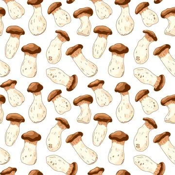King oyster color seamless pattern Stock Illustration