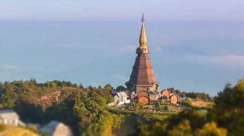 King Pagoda (Phra Maha Dhatu Nabha Metaneedol) of Thailand Stock Footage 45698681