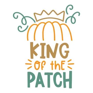 King of the patch typography t-shirt design, tee print, t-shirt design Stock Illustration