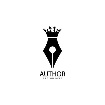 King pen logo design vector Illustrazione stock