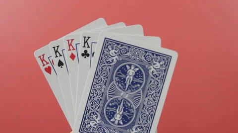 King Playing Cards Slide into Focus Video stock 52946275